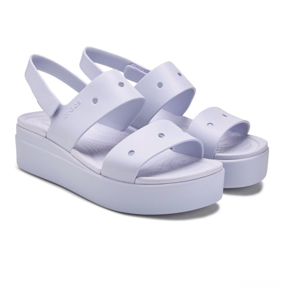 Crocs Womens Brooklyn 4U Platform Sandals Sz US6 Lavander NWT